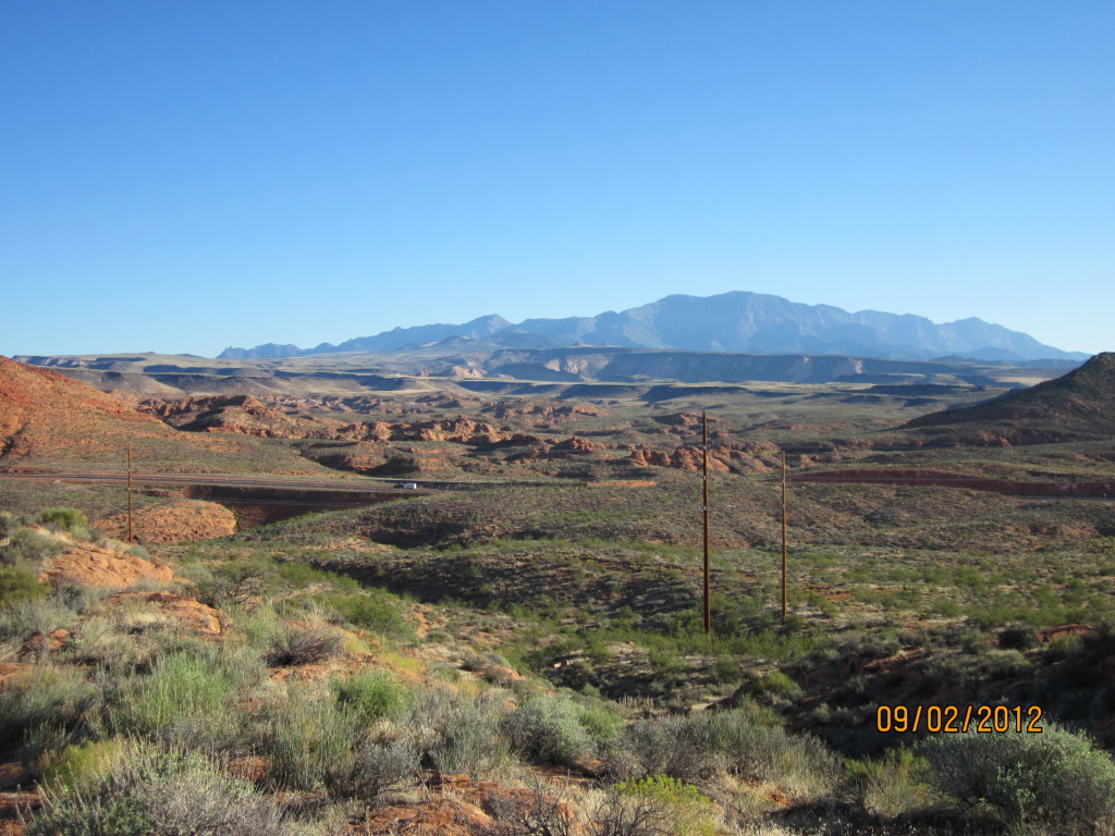 Red Cliffs Desert Reserve » View of distant Pine Valley ...