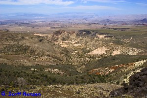 Numerous vistas to the south make the trip enjoyable for the visitor