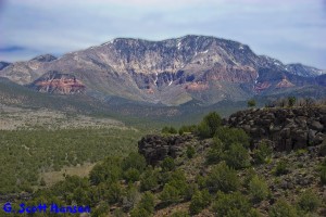 Vistas from the trail include this view of Pine Valley Mountain to the north