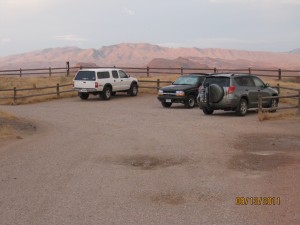 Chuckwalla parking lot is available for many vehicles including horse trailers