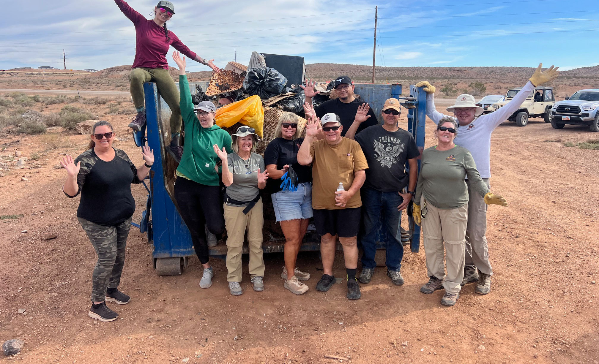 Volunteer group photo at Red Cliffs Desert Reserve | Featured Image